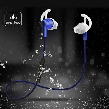 Écouteurs sport 8S Bluetooth 4.1 avec mains libres et télécommande Bleu 2