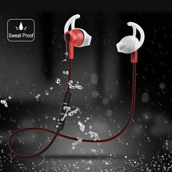 Écouteurs sport 8S Bluetooth 4.1 avec mains libres et télécommande Rouge 2