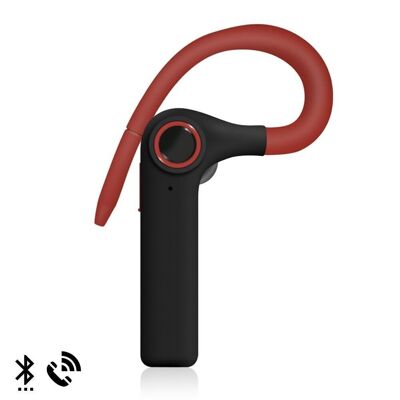 In-Ear Hands-Free Headphone DCT-04 Bluetooth, hypoallergenic surgical silicone grip Red