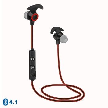 Écouteurs Bluetooth Sport 9S Rouge 1