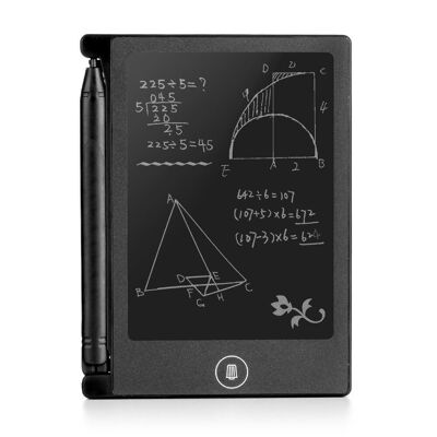 Tableta LCD portátil de dibujo y escritura de 4,4 pulgadas Negro