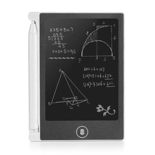 Tableta LCD portátil de dibujo y escritura de 4,4 pulgadas Blanco