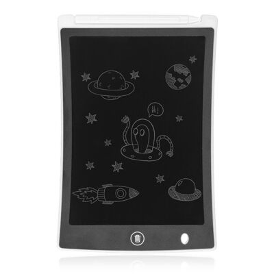 Tablette d'écriture et de dessin LCD portable de 8,5 pouces, blanc