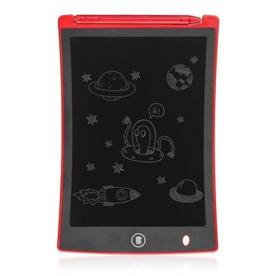 Tablette d'écriture et de dessin LCD portable de 8,5 pouces rouge