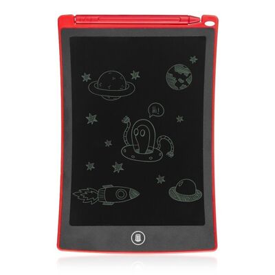 Tablette d'écriture et de dessin LCD portable de 8,5 pouces rouge