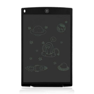 Tablette d'écriture et de dessin LCD portable de 12 pouces, noir
