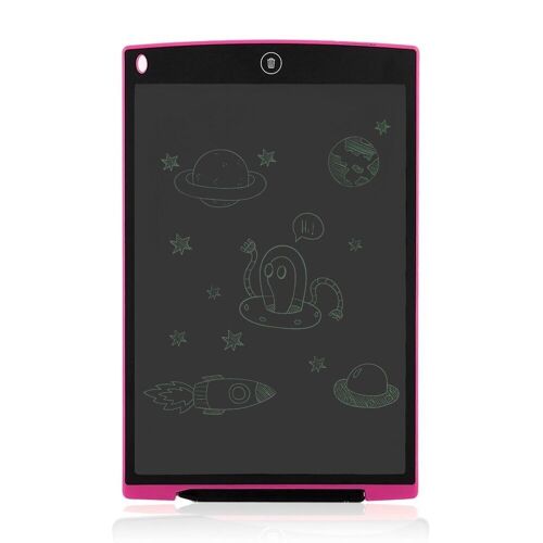 Tableta LCD portátil de dibujo y escritura de 12 pulgadas Rosa