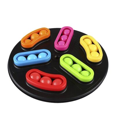 Rotating puzzle disc 6 colors to fit. Black