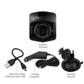 Caméra vidéo Dashcam pour la voiture CR3 avec écran Noir 3