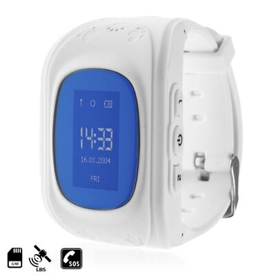 Special LBS smartwatch for children, with tracking function, SOS calls and call reception White