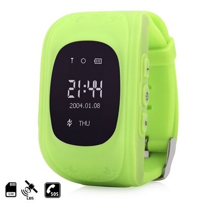Special LBS smartwatch for children, with tracking function, SOS calls and call reception Green