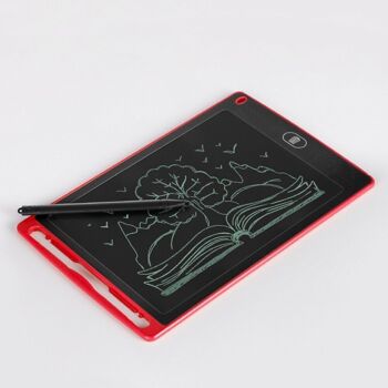 Tablette d'écriture et de dessin LCD portable de 8,5 pouces avec aimants de maintien rouge 2