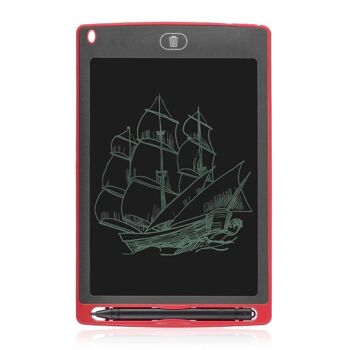 Tablette d'écriture et de dessin LCD portable de 8,5 pouces avec aimants de maintien rouge 3