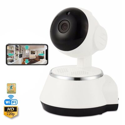 Motorized Wi-Fi IP camera 360° HD 720P, night vision, motion detector White