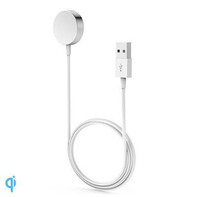 Cargador con cable USB compatible con Apple Watch Color: Blanco