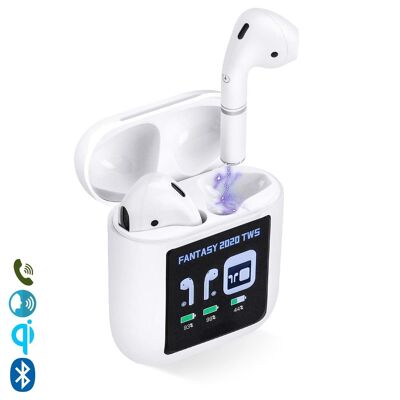 TWS 2020 Bluetooth 5.0 headphones with charging display White