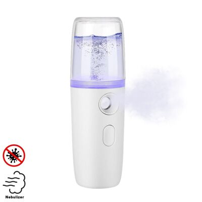 Multipurpose nebulizer for disinfection with liquid hydrogel without touching objects. White