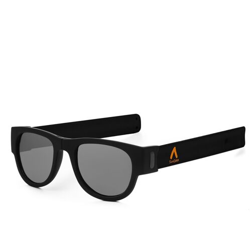 Gafas de sol deportivas, plegables y enrollables UV400 Negro