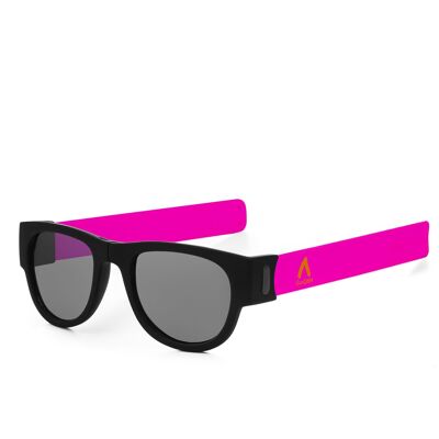 Sports sunglasses, folding and rolling UV400 Fuchsia