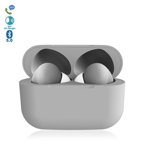 Auriculares InPods 13 Simple Bluetooth 5.0 táctiles con base de carga, sincronización automática con ventana emergente Gris