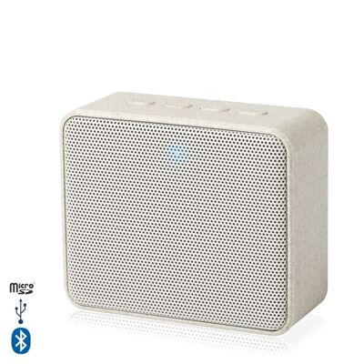 Altavoz bluetooth Dadil de caña de trigo, con lector micro SD y USB Taupe