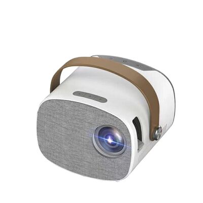 Beamer Portable Projector with Built-in Battery and Speaker White