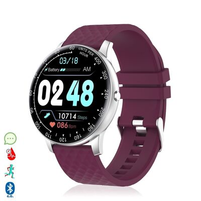H30 multisport smart bracelet with heart rate monitor, Bordeaux customizable dial