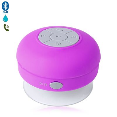 Enceinte Bluetooth Rariax à ventouse, résistante aux projections d'eau, spéciale douche Fuchsia