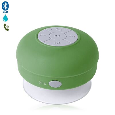 Enceinte Bluetooth Rariax avec ventouse, résistante aux projections d'eau, spéciale douche Vert