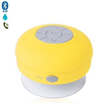 Enceinte Bluetooth Rariax avec ventouse, résistante aux projections d'eau, spéciale douche Jaune 1