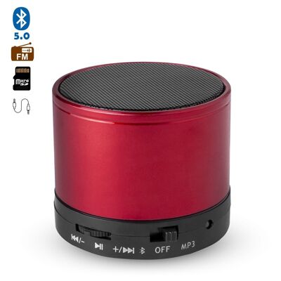 Altoparlante compatto Martins Bluetooth 3.0 3W, con vivavoce e radio FM. Rosso