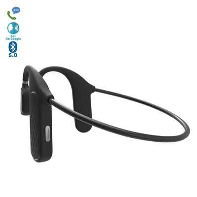 Auriculares TWS Bluetooth deportivos MD04 por conducción ósea Negro