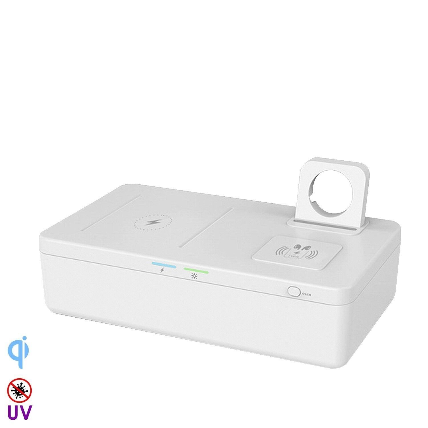 5 in 1: Qi multi charger with UV sterilizer box and aromatherapy White