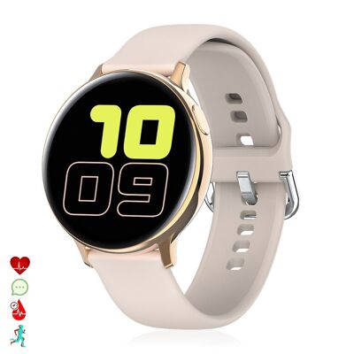 Smartwatch S20 circular screen, with ECG heart monitor, blood pressure, O2 in blood and multisport mode Gold