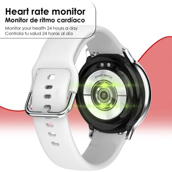 Smartwatch S20 écran circulaire, avec moniteur cardiaque ECG, tension artérielle, O2 dans le sang et mode multisport Or 2