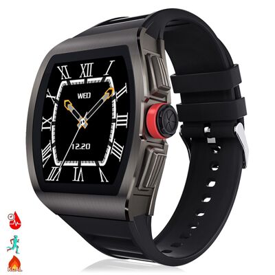 M11 smartwatch with tension, heart rate monitor, 10 multi-sport modes. Black