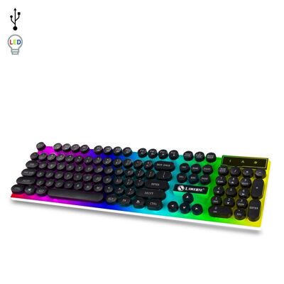 TX30 mechanical gaming keyboard with RGB LED lights Black