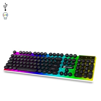 Clavier de jeu mécanique TX30 avec lumières LED RVB Noir