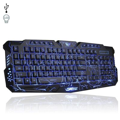 Gaming M200 keyboard with 3 LED lighting colors to choose from. Black