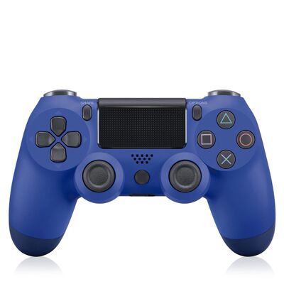 Controller wireless con vibrazione compatibile con PS4. Funzionalità complete. Blu