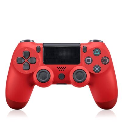 Controller wireless con vibrazione compatibile con PS4. Funzionalità complete. Rosso scuro