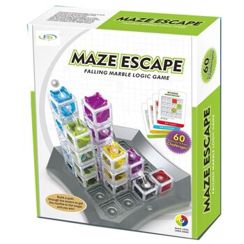 Maze Escape jeu d'adresse et d'intelligence 3D. 60 niveaux en 4 catégories de débutant à expert. Gris foncé 2