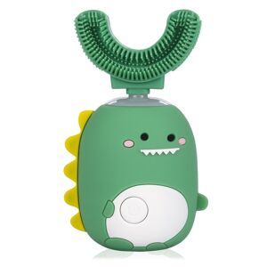 ET07 brosse à dents électrique sonique en forme de U pour enfants. Modes nettoyage, massage et blanchiment. Vert