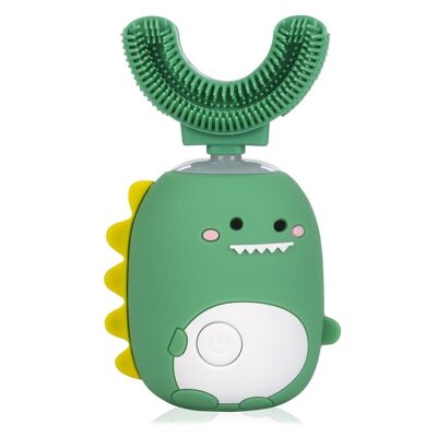 ET07 electric sonic U-shaped children's toothbrush. Cleaning, massage and whitening modes. Green