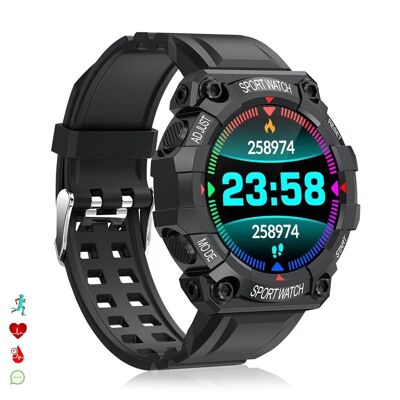 FD68 Bluetooth 4.0 smart bracelet with heart rate monitor, blood O2 and blood pressure. sports modes. Black