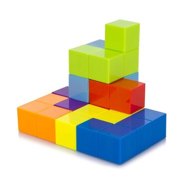 Puzzle d'entraînement cérébral en 3 dimensions, jeu d'adresse et d'intelligence. Multicolore