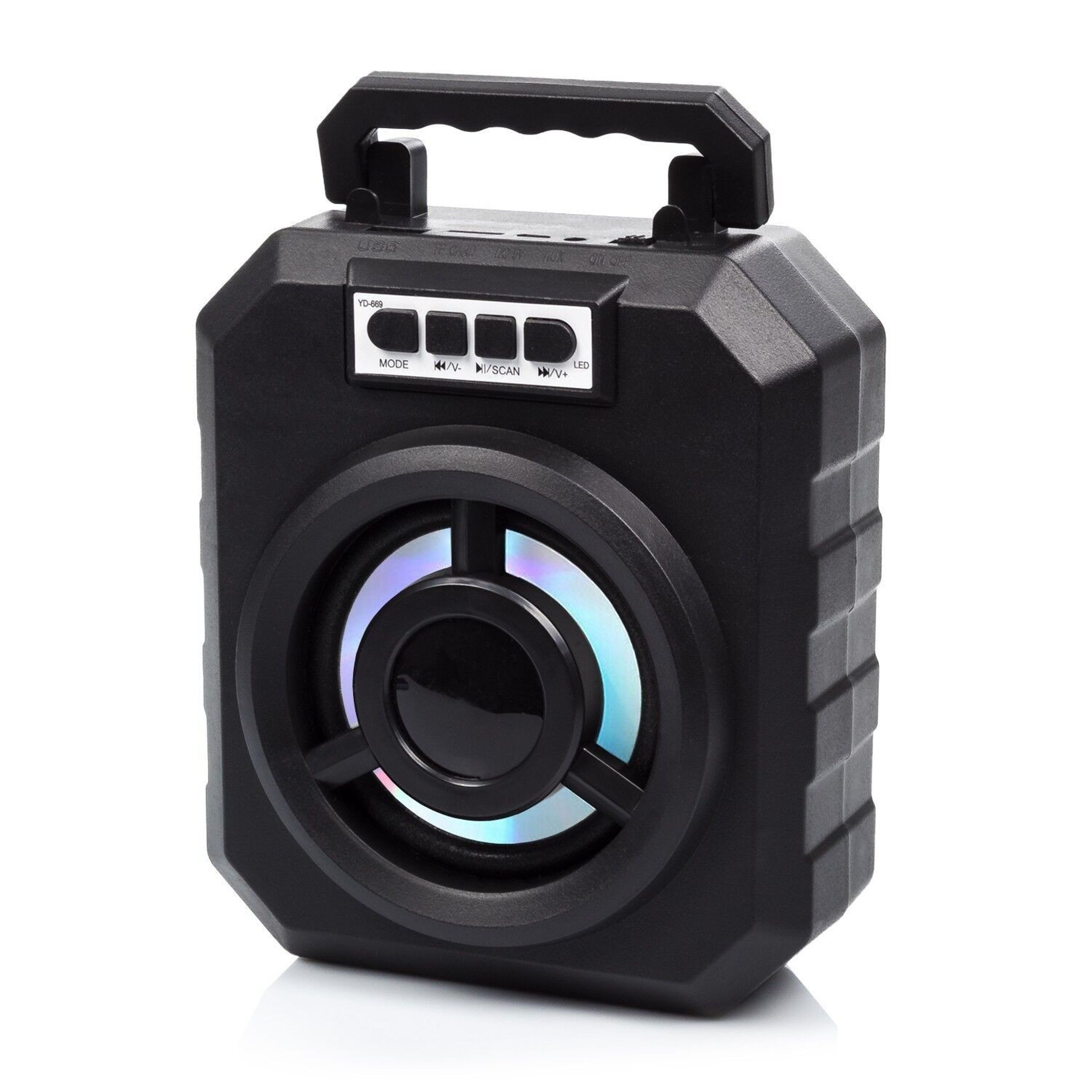 Altavoz portátil Boombox YD-668 Bluetooth 4.2. Entrada USB, tarjeta micro  SD y jack 3.5. Radio FM.