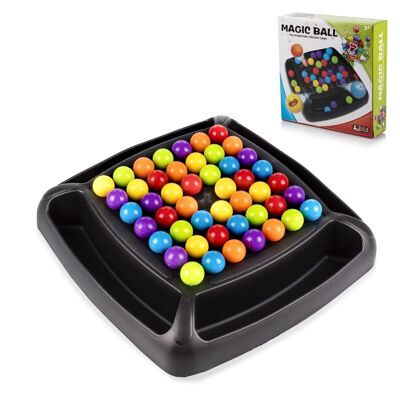 Kampf des schlauen Regenbogens. Geschicklichkeitsspiel für 2 bis 4 Spieler. Kombiniere Bälle der gleichen Farbe. Mehrfarbig