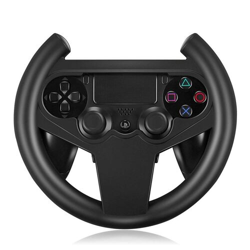 Volante para mando de PS4. Ajuste perfecto. Juegos racing, simulación, coches. Negro