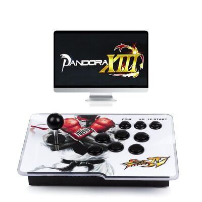 Pandoras Box 13 with 5568 classic games, in 2D and 3D. USB/HDMI/VGA connection. Classic arcade console emulator. White